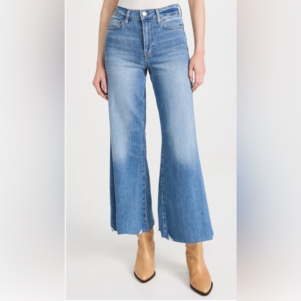 Frame Denim Blue Flare & Wide Leg Jeans